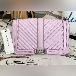 NWT! Rebecca Minkoff Chevron Quilted Love Crossbody
